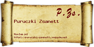 Puruczki Zsanett névjegykártya