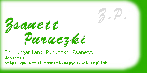 zsanett puruczki business card